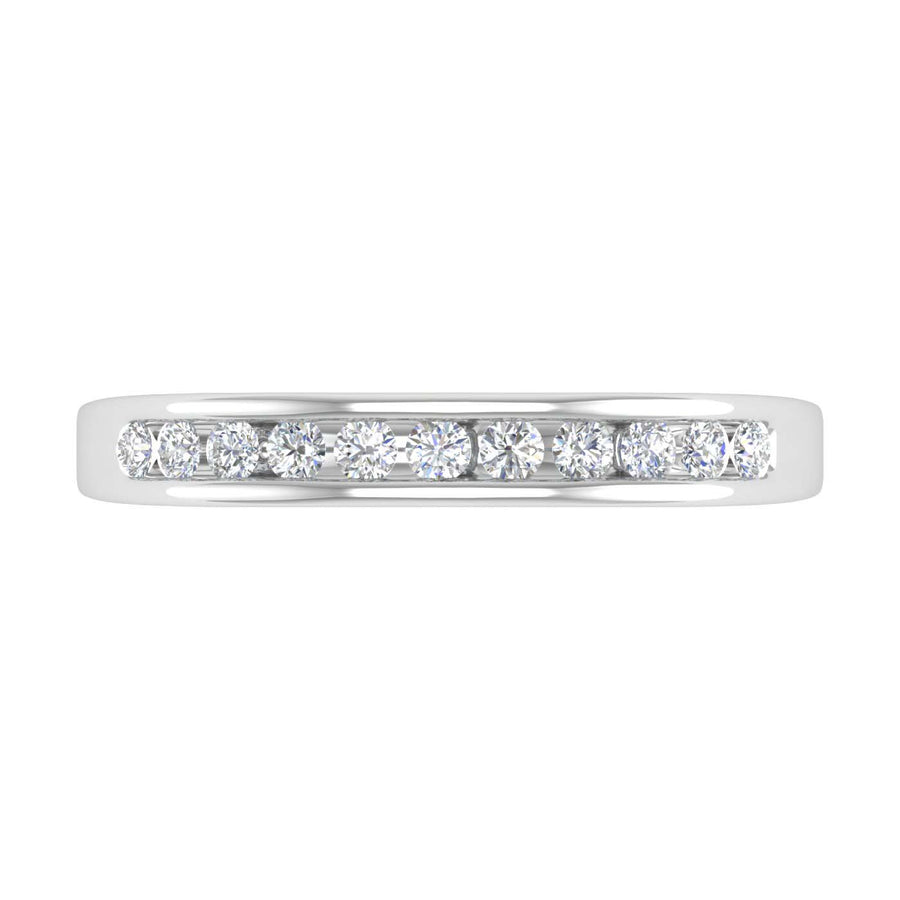 0.23 Carat Channel Set Diamond Wedding Band Ring in Gold - IGI Certified