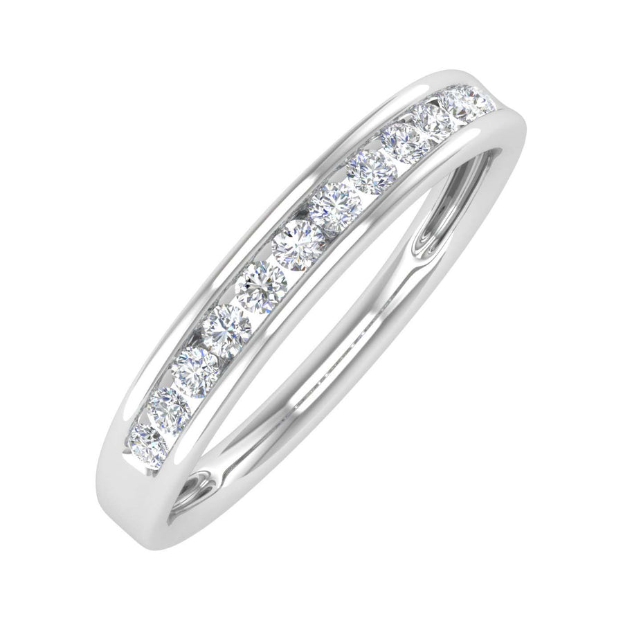 1/4 Carat Channel Set Diamond Wedding Band Ring in Gold