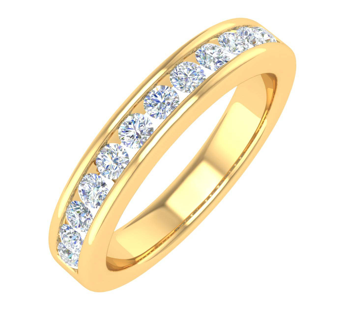 1/5 Carat Prong Set Diamond Twisted Wedding Band Ring in Gold