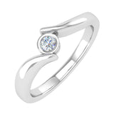 1/5 Carat Channel Set Solitaire Diamond Engagement Ring Band in Gold