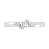 1/5 Carat Channel Set Solitaire Diamond Engagement Ring Band in Gold - IGI Certified
