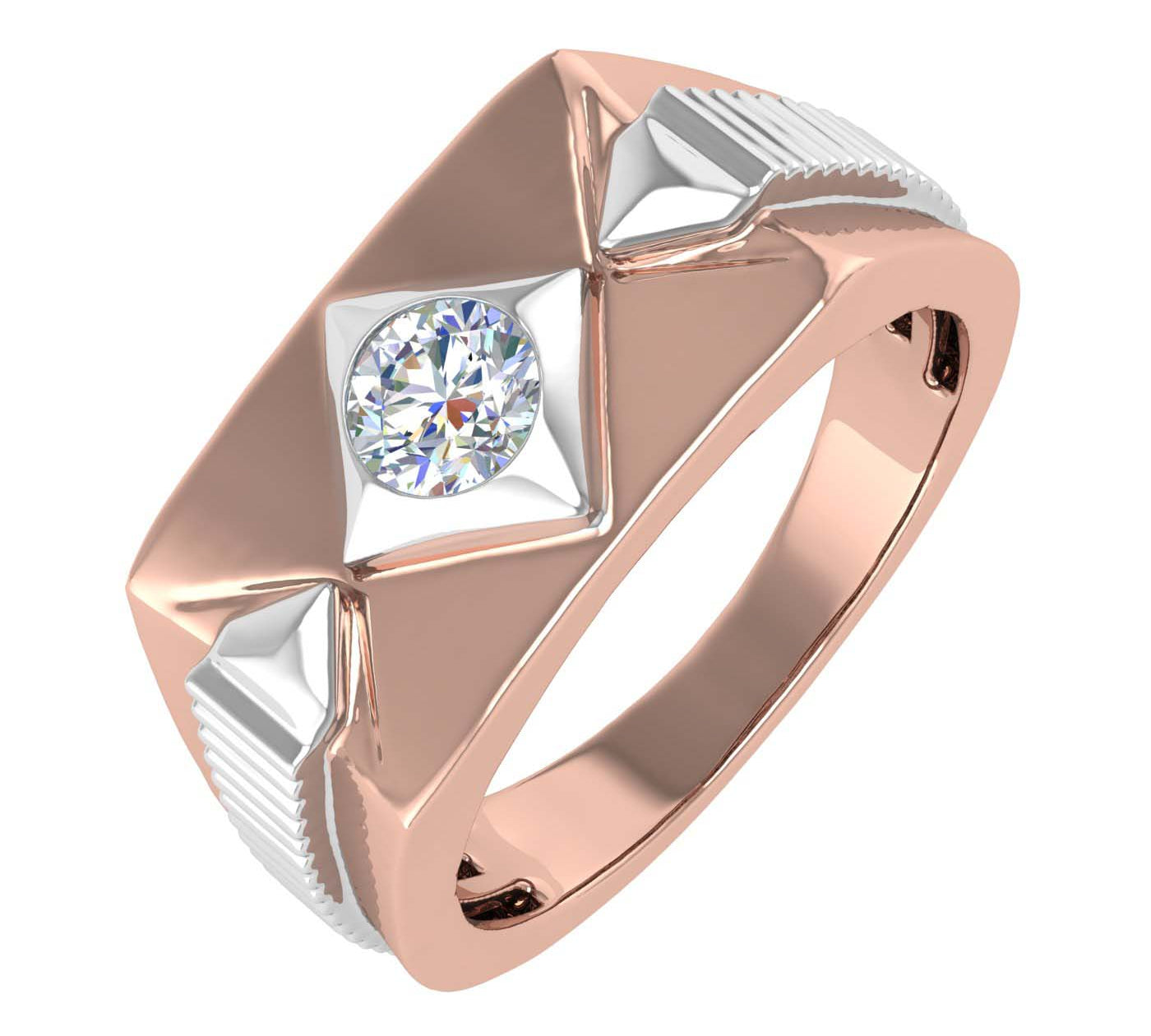 1/2 Carat Men's Diamond Wedding Band Ring in Gold