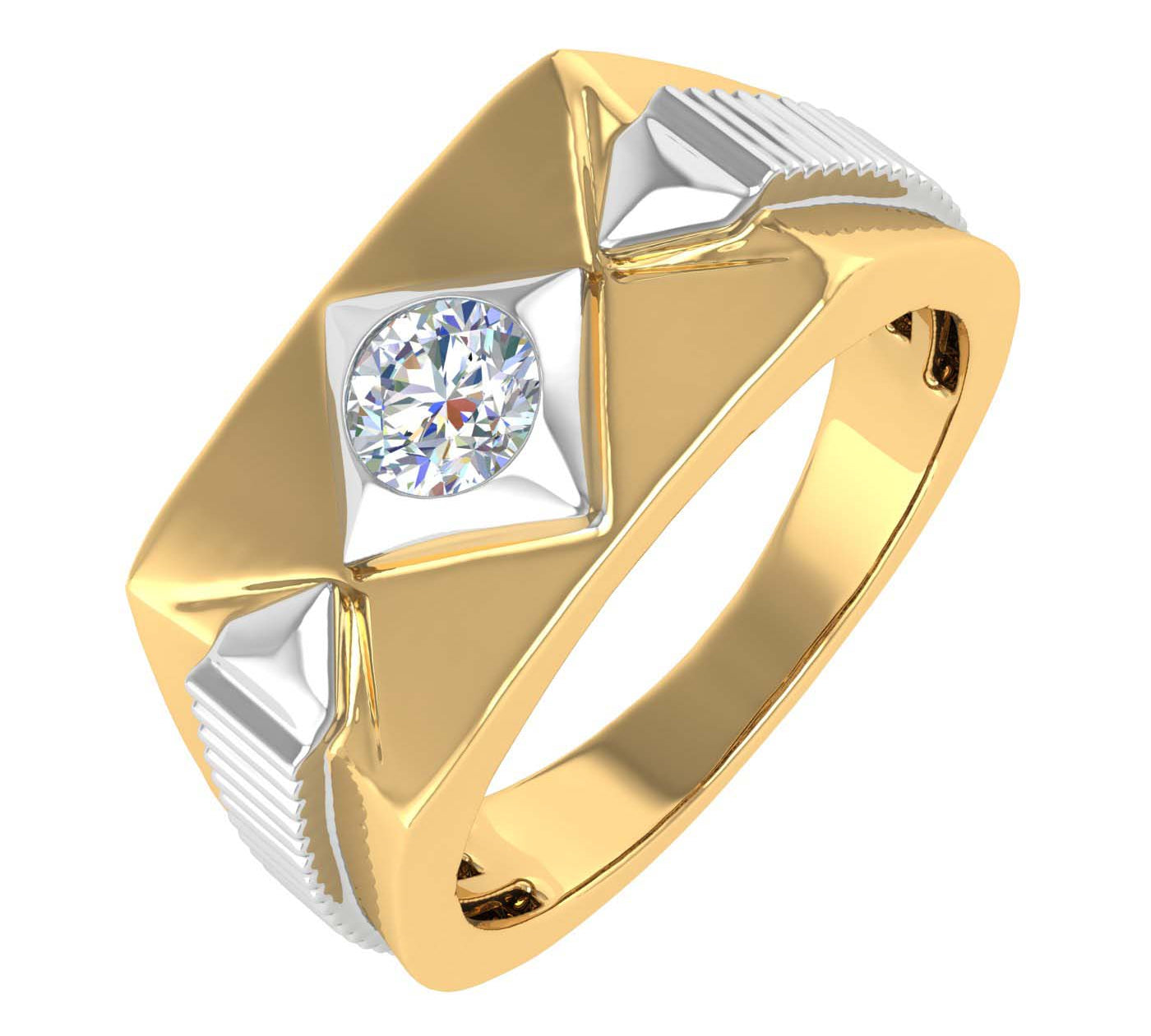 1/2 Carat Men's Diamond Wedding Band Ring in Gold