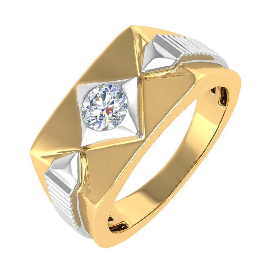 1/2 Carat Men's Diamond Wedding Band Ring in Gold - IGI Certified