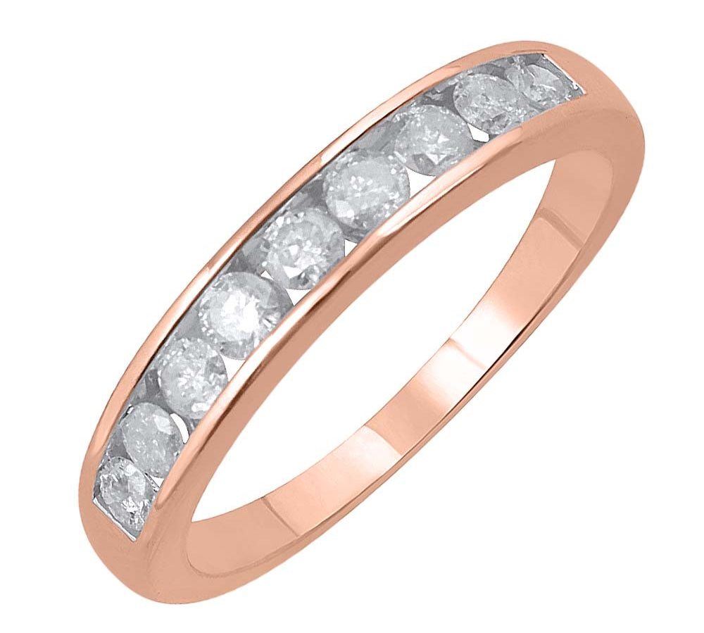 1/2 Carat Channel Set Diamond Wedding Band Ring in Gold - IGI Certified