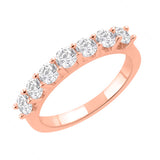 1 Carat 7-Stone Diamond Wedding Band Ring in Gold - IGI Certified
