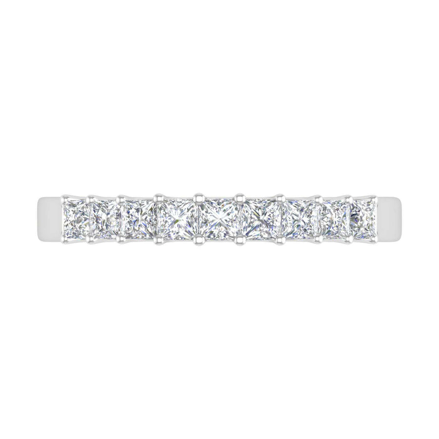 1/2 Carat Princess Cut Diamond Wedding Band Ring in Gold