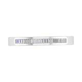 Channel Set Baguette Shape Diamond Wedding Band Ring in Gold (0.16 cttw) - IGI Certified
