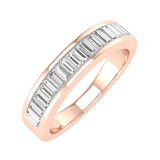 0.55 Carat Channel Set Baguette Shape Diamond Wedding Band Ring in Gold
