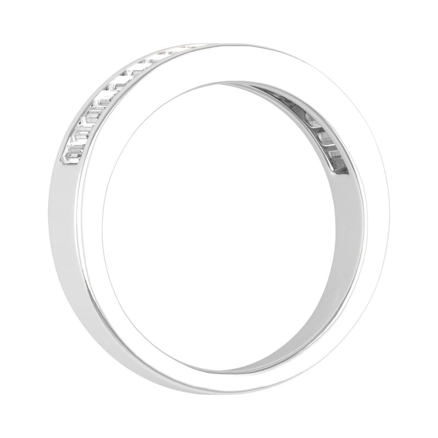 0.55 Carat Channel Set Baguette Shape Diamond Wedding Band Ring in Gold