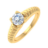 1/2 Carat 4-Prong Set Diamond Solitaire Engagement Ring in Gold - IGI Certified