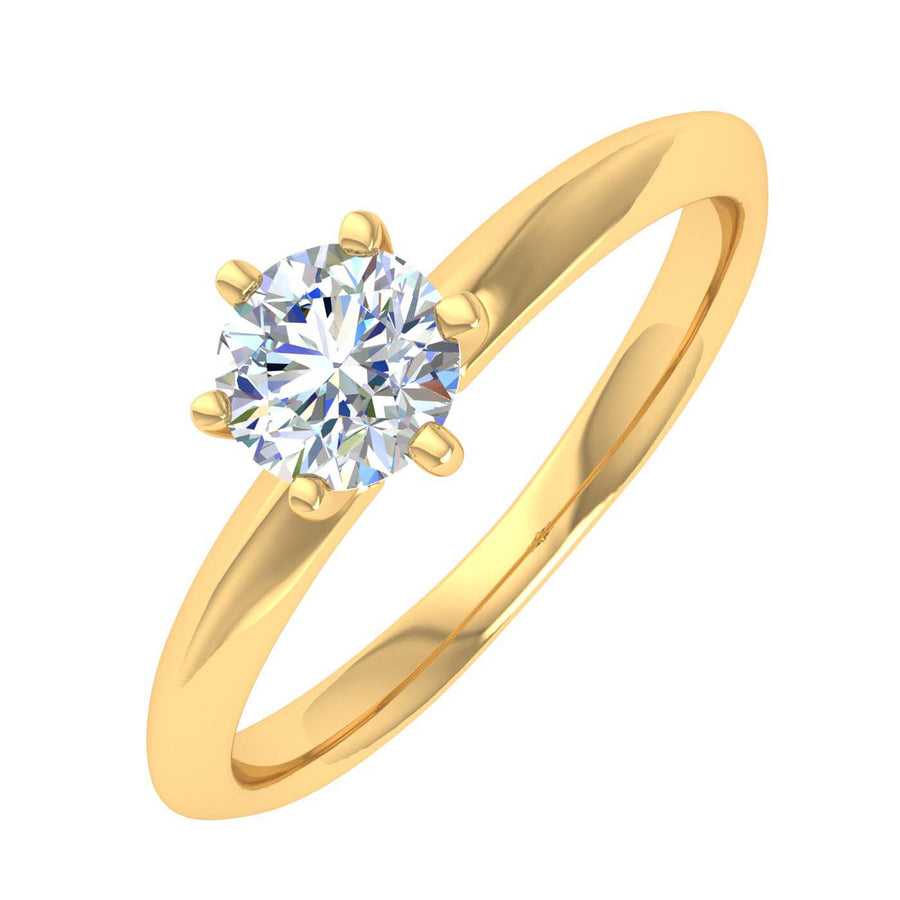 Engagement Ring Diamond 1/2-Carat 1-Carat to 4-Carat in 14K 18K White  Yellow Gold Platinum - Roy Rose Jewelry