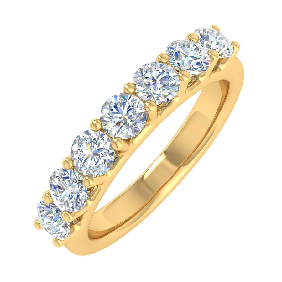 1 Carat 7-Stone Diamond Wedding Band Ring in Gold