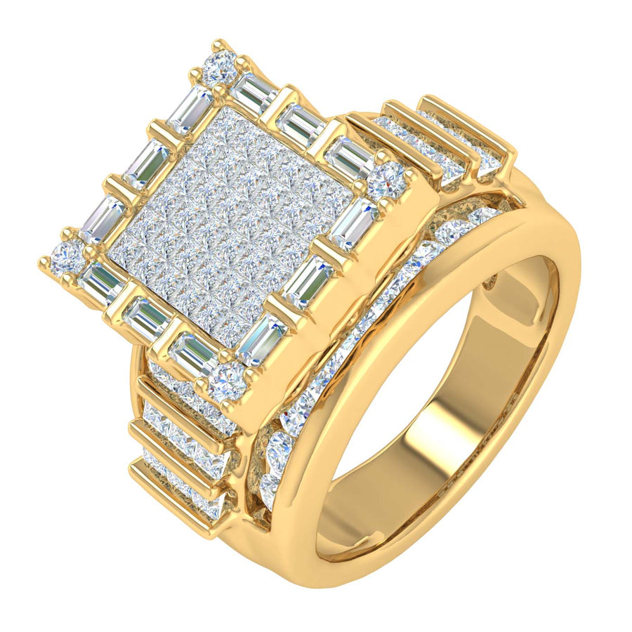 3 Carat Diamond Engagement Ring Band in Gold