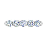 1 Carat (ctw) 5-Stone Diamond Wedding Band Ring in Gold - IGI Certified