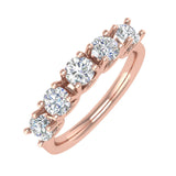 1 Carat (ctw) 5-Stone Diamond Wedding Band Ring in Gold - IGI Certified