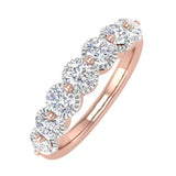 1 Carat 7-Stone Diamond Wedding Band Ring in Gold - IGI Certified