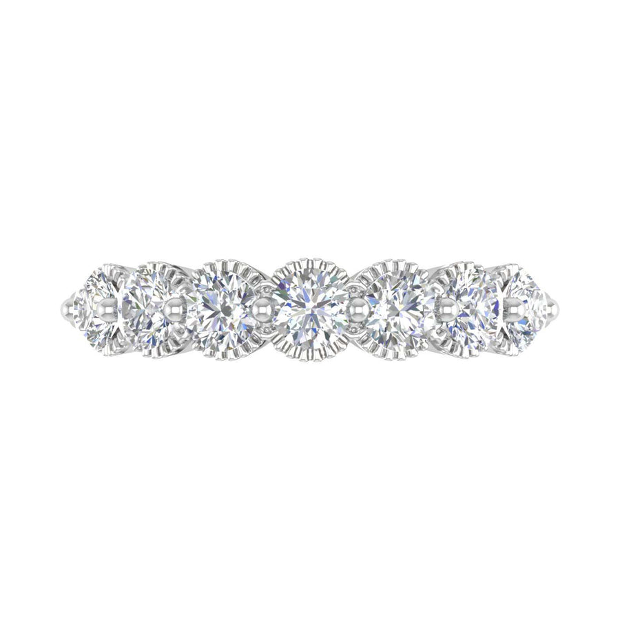 1 Carat 7-Stone Diamond Wedding Band Ring in Gold