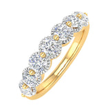 1 Carat 7-Stone Diamond Wedding Band Ring in Gold - IGI Certified