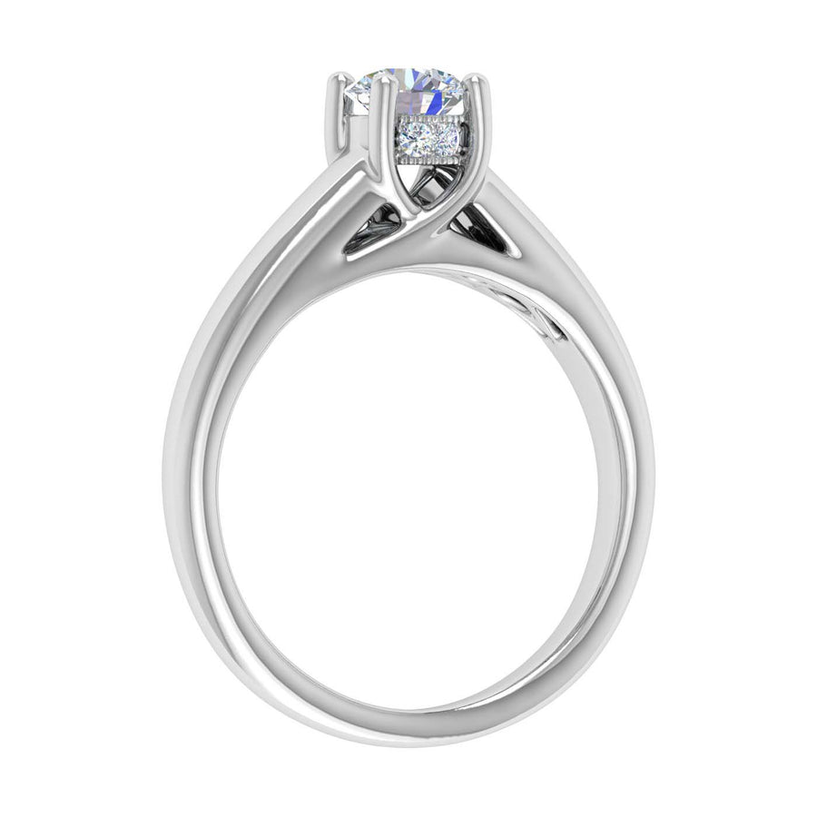 1/2 Carat Solitaire Diamond Engagement ring in Gold - IGI Certified