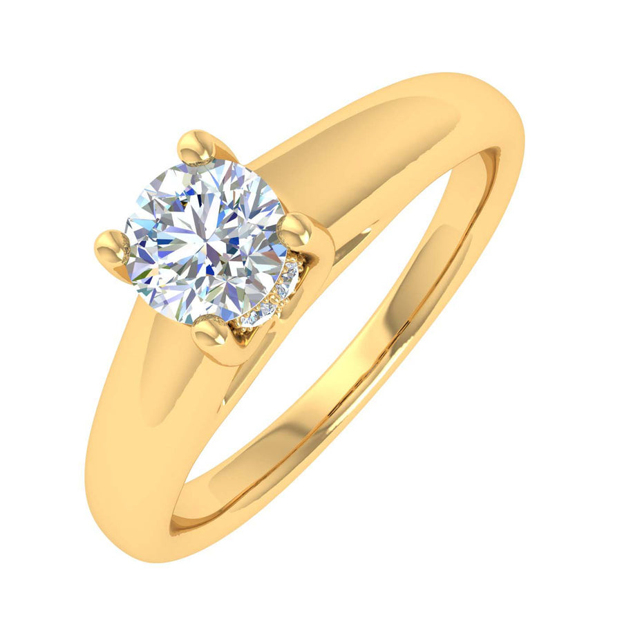 1/2 Carat Solitaire Diamond Engagement ring in Gold - IGI Certified