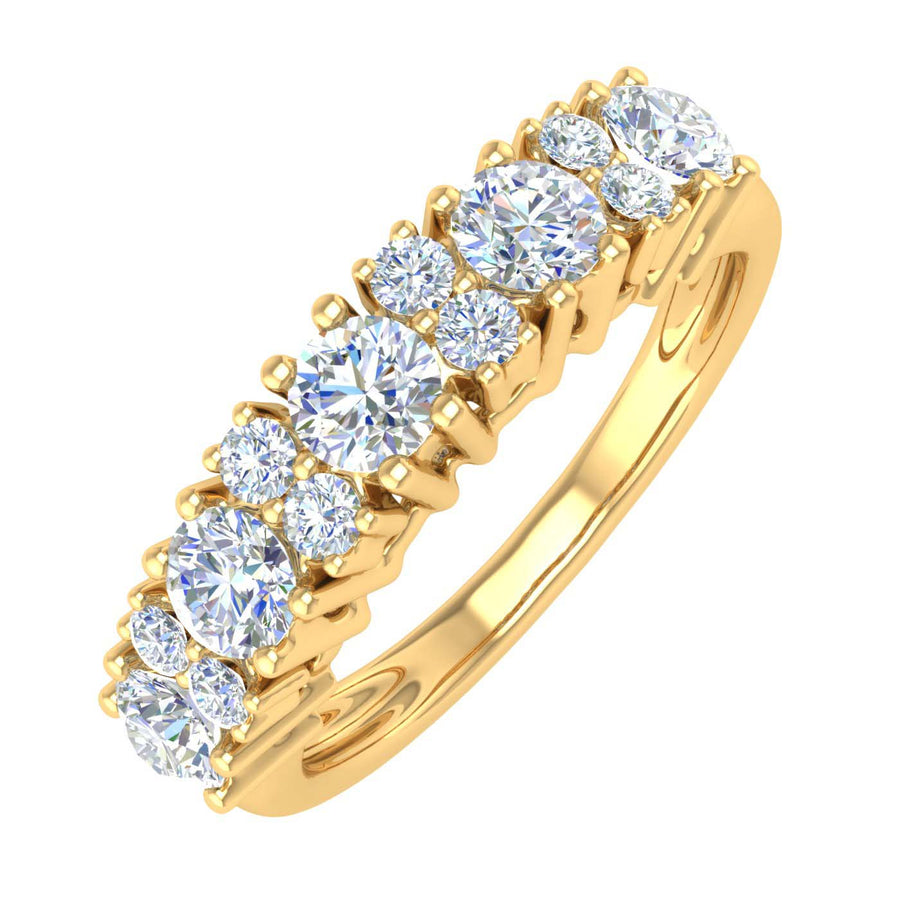 1 Carat Diamond Wedding Band Ring in Gold