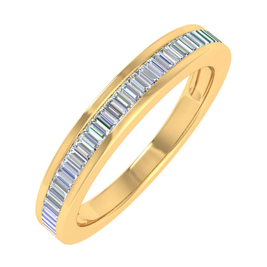 1/2 Carat Channel Set Baguette Shape Diamond Wedding Band Ring in Gold