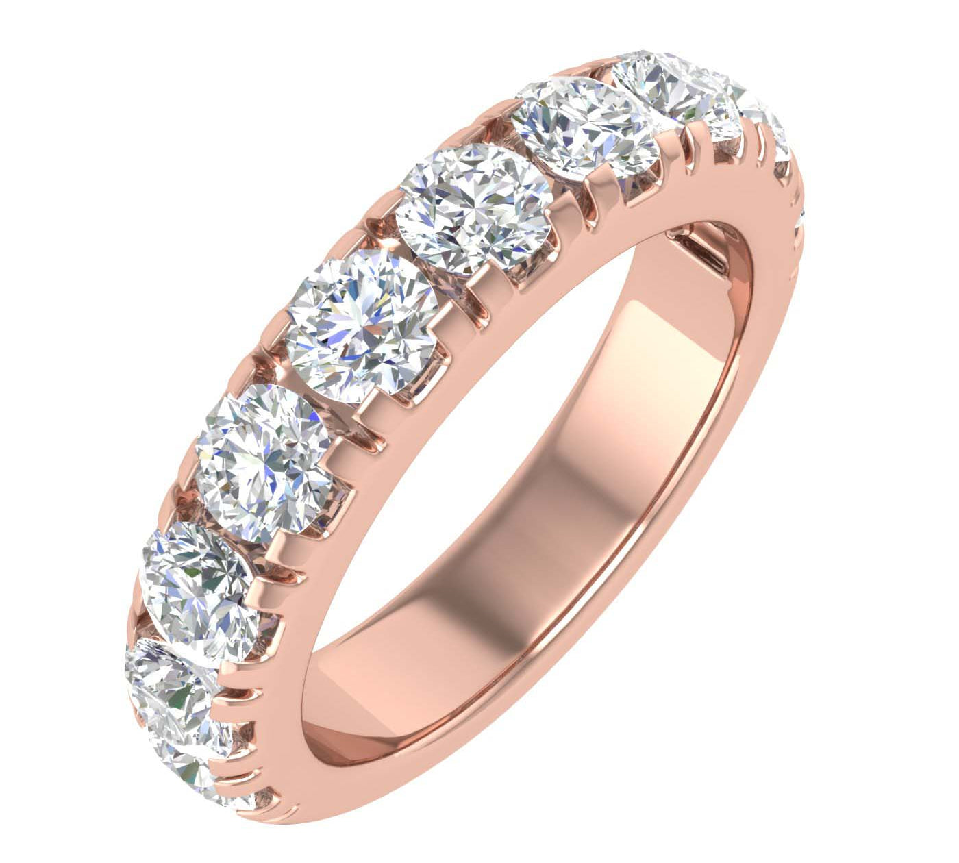2 Carat (ctw) Diamond Wedding Band Ring in Gold - IGI Certified