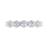 1 Carat (ctw) 5-Stone Diamond Wedding Band Ring in Gold - IGI Certified