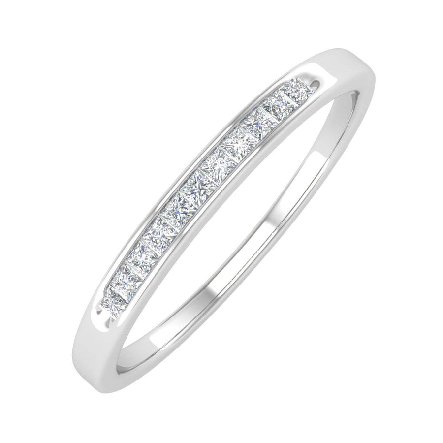 0.12 Carat Channel Set Diamond Stackable Anniversary Ring in Gold