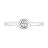1/5 Carat Bezel Set Solitaire Diamond Engagement Ring Band in Gold