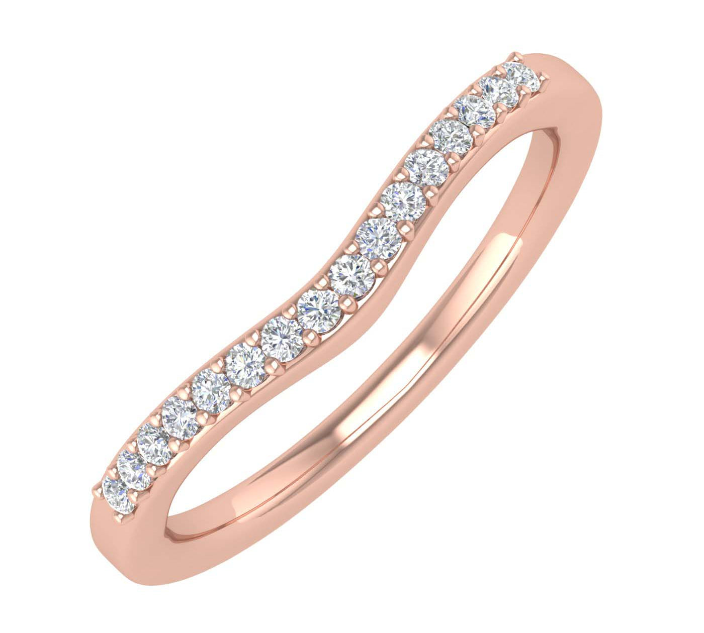 1/10 Carat Diamond Wedding Anniversary Ring in Gold - IGI Certified