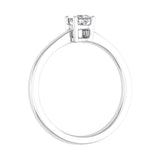 1/4 Carat 4-Prong Set Princess Cut Diamond Solitaire Engagement Ring Band in Gold - IGI Certified