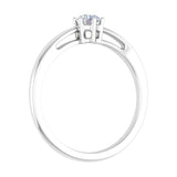 1/4 Carat 6-Prong Set Diamond Solitaire Engagement Ring Band in Gold