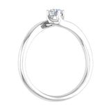 1/5 Carat 4-Prong Set Diamond Solitaire Engagement Ring Band in Gold