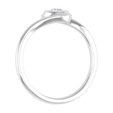 1/5 Carat Bezel Set Diamond Solitaire Engagement Ring Band in Gold - IGI Certified