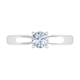 1/2 Carat 4-Prong Set Diamond Solitaire Engagement Ring in Gold