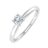1/4 Carat 4-Prong Set Solitaire Diamond Engagement Ring Band in Gold