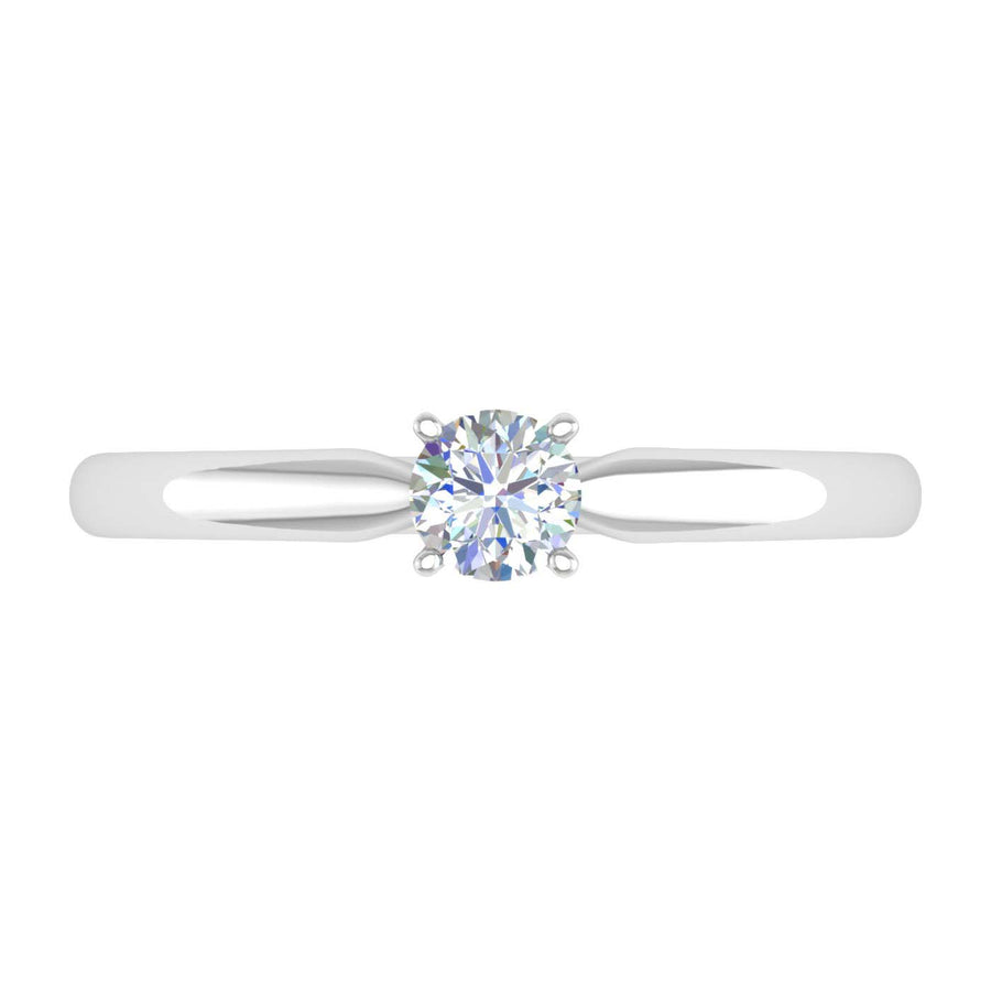 1/4 Carat 4-Prong Set Solitaire Diamond Engagement Ring Band in Gold