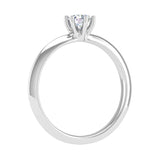 1/2 Carat 6-Prong Set Diamond Solitaire Engagement Ring in Gold