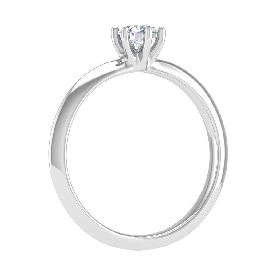 1/2 Carat 6-Prong Set Diamond Solitaire Engagement Ring in Gold - IGI Certified