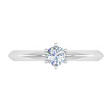 1/2 Carat 6-Prong Set Diamond Solitaire Engagement Ring in Gold