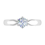 1/2 Carat 6-Prong Set Diamond Solitaire Engagement Ring in Gold - IGI Certified