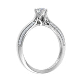 1/2 Carat Round Diamond Solitaire Engagement Ring Band in Gold - IGI Certified