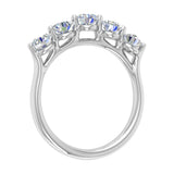 1 Carat 5-Stone Diamond Wedding Band Ring in Gold - IGI Certified