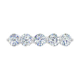 1 Carat 5-Stone Diamond Wedding Band Ring in Gold - IGI Certified