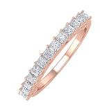1/2 Carat Natural Princess Cut Diamond Wedding Band Ring in Gold