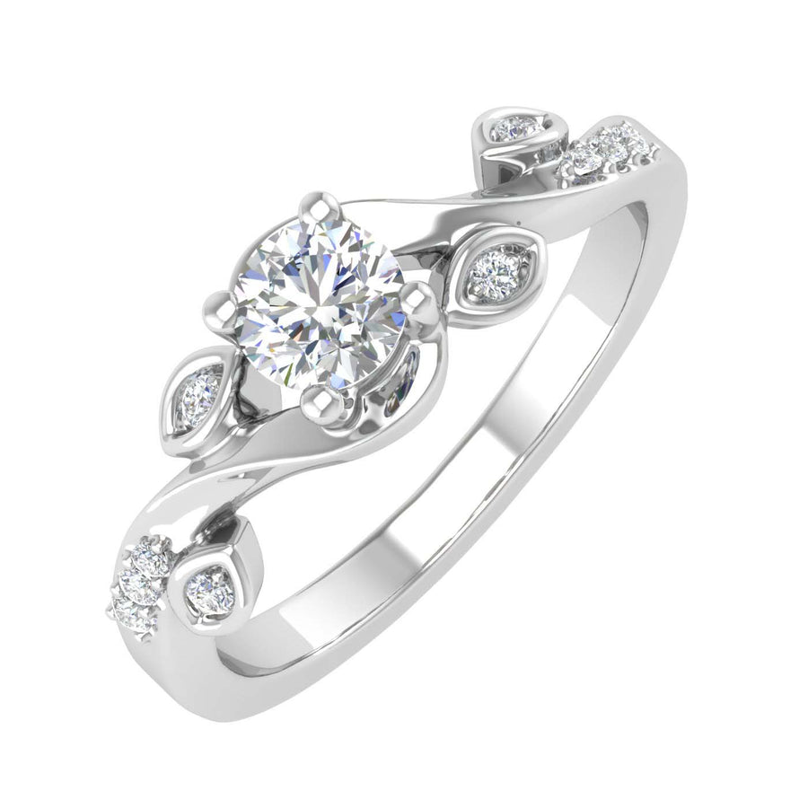 1/5 Carat Diamond Engagement Rings in Gold - IGI Certified