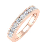 1/2 Carat Channel Set Diamond Wedding Band Ring in Gold - IGI Certified