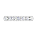 1/2 Carat Round Diamond Wedding Band Ring in Gold - IGI Certified